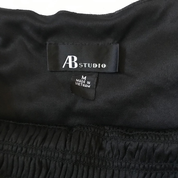 AB Studio Smocked Peplum Floral Chiffon Top Size Medium - Picture 12 of 16